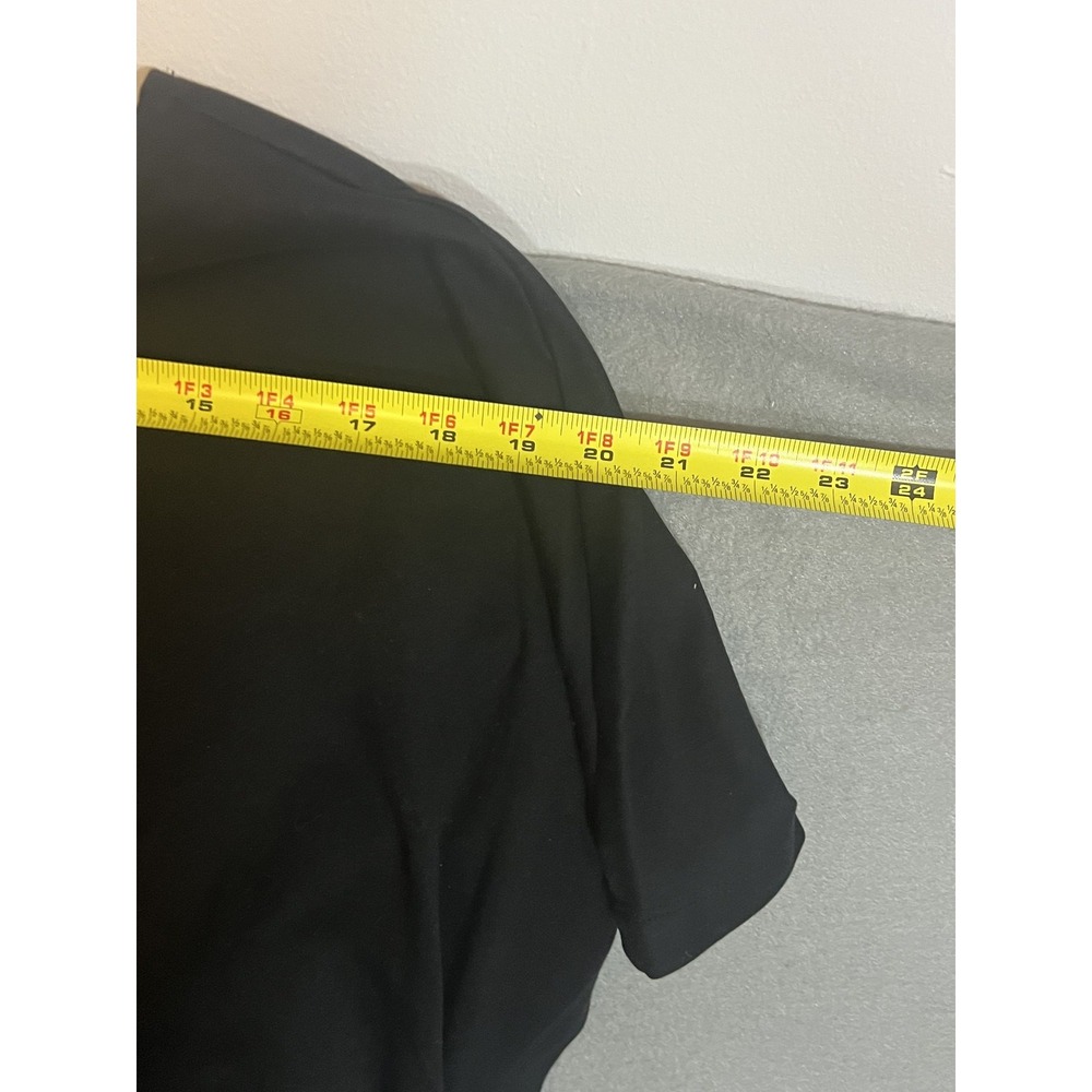 Banana Republic Women's Black Ruched Sheath Dress Size Large Short‎ Sleeve Midi - Picture 8 of 12